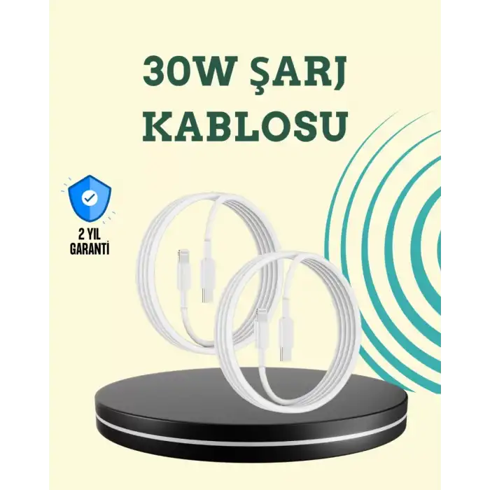 AsilTech Aşırı Şarj ve Pil Koruması ile Akıllı Çipli Lightning Kablo 1.2m
