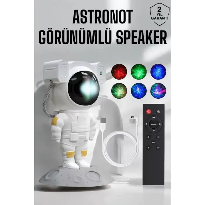 AsilTech Astronot Görünümlü Projeksiyon Speaker Taşınabilir