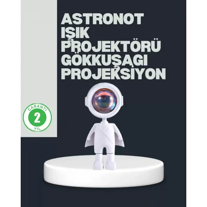 AsilTech Astronot Tasarımlı Gün Batımı Efektli Şarjlı LED Lamba