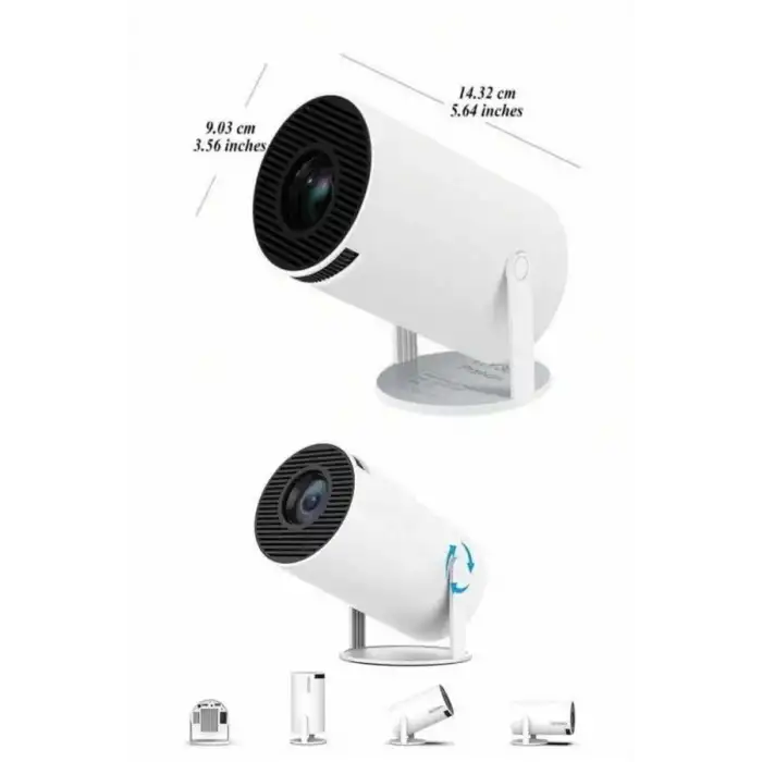 AsilTech Ayaklı Projeksiyon Taşınabilir Mini Projektör Sinema Projektörü Android