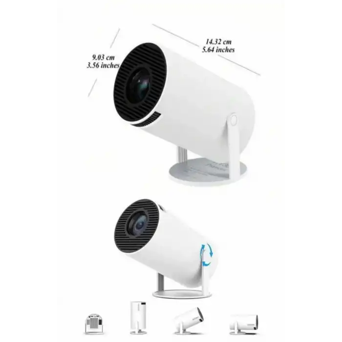 AsilTech Ayaklı Projeksiyon Taşınabilir Mini Projektör Sinema Projektörü Android