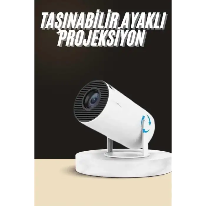 AsilTech Ayaklı Projeksiyon Taşınabilir Mini Projektör Sinema Projektörü Android