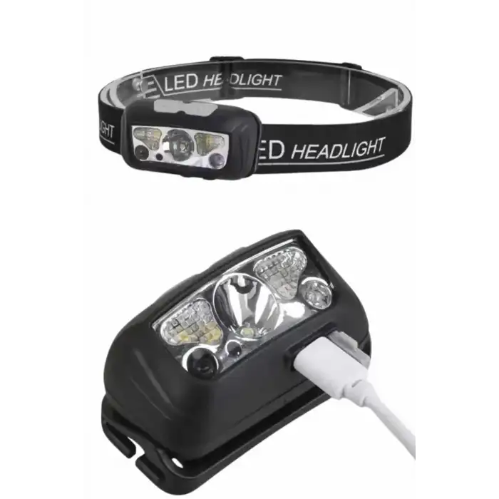 AsilTech Ayarlanabilir Kafa Lambası Type-C Şarjlı Kompakt Kamp Lambası