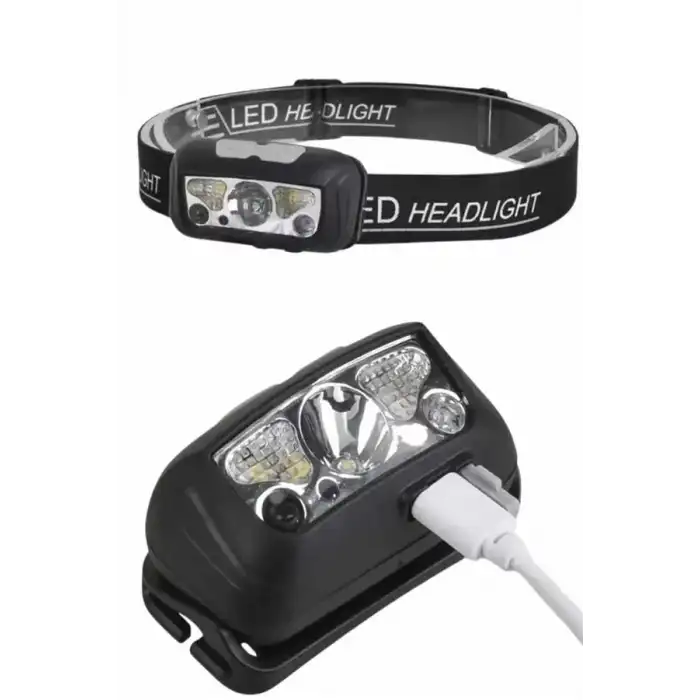 AsilTech Ayarlanabilir Kafa Lambası Type-C Şarjlı Kompakt Kamp Lambası