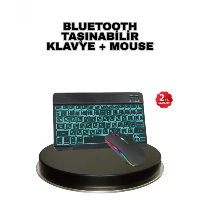 AsilTech Aydınlatmalı Türkçe Q RGB Klavye Sessiz ve Dayanıklı Tuş Takımı