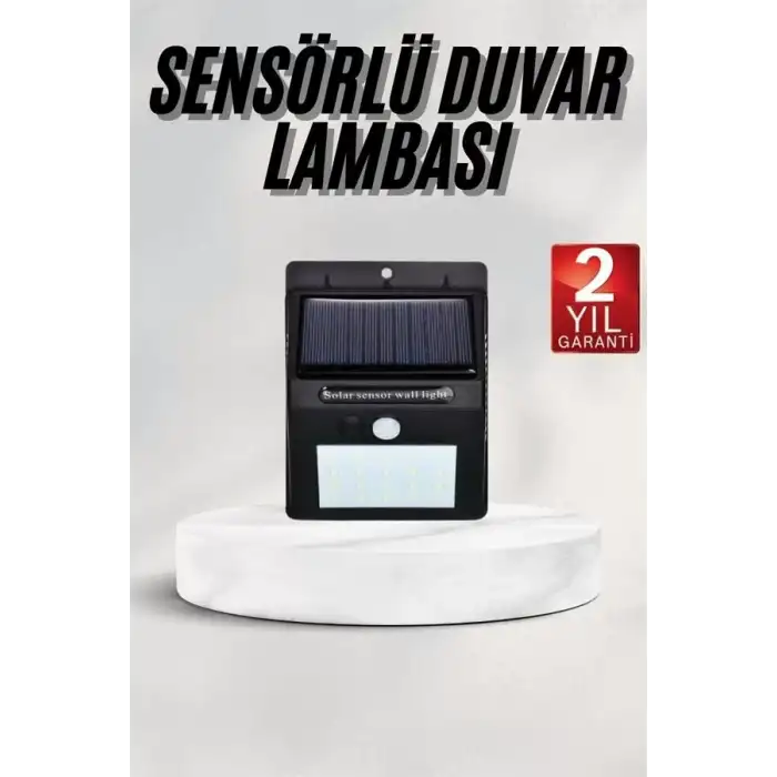 AsilTech Bahçe Aydınlatması Güneş Enerjili Led Işık Lamba Sensörlü Dekoratif