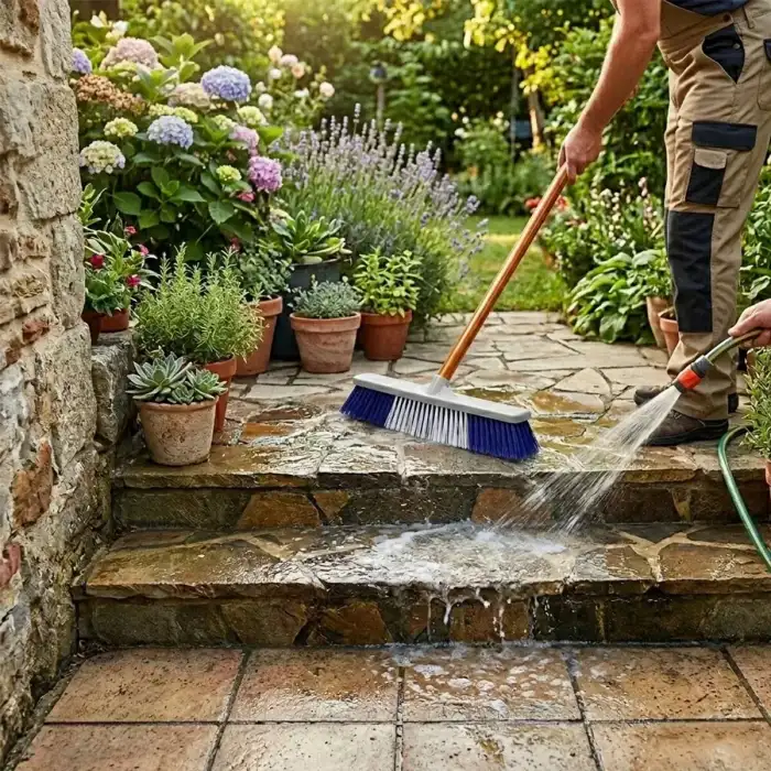 AsilTech Bahçe Çalı Fırçası - 40 cm - Sert Plastik