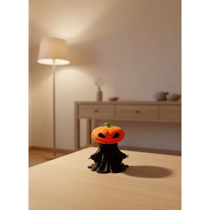 AsilTech Balkabağı Figür 9cm Cadılar Bayramı Dekoratif Biblo