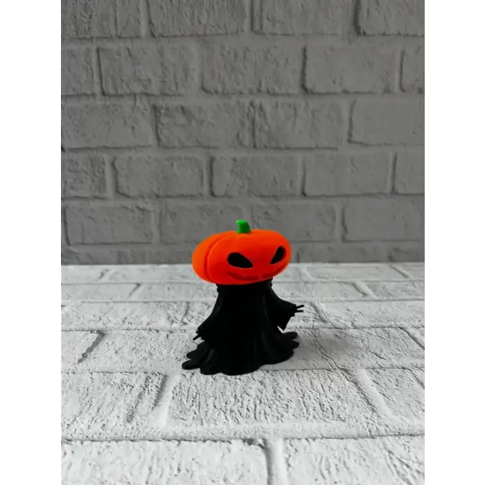 AsilTech Balkabağı Figür 9cm Cadılar Bayramı Dekoratif Biblo