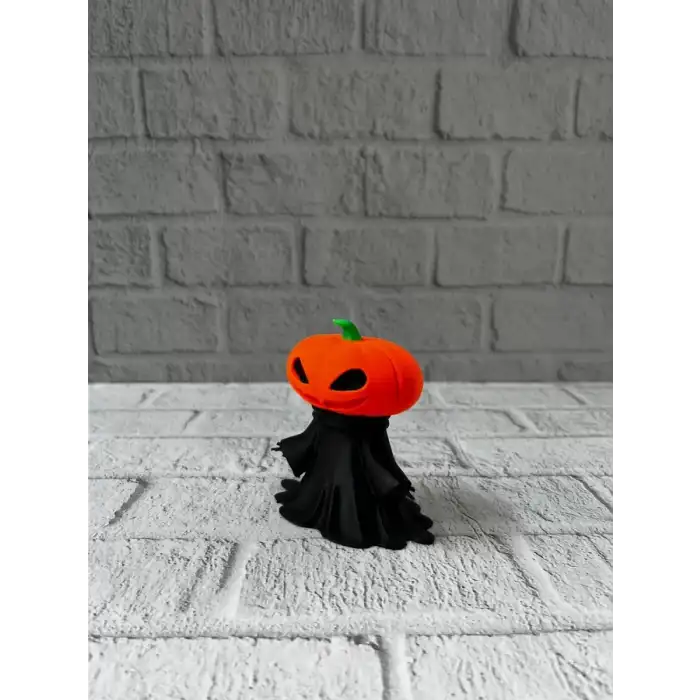 AsilTech Balkabağı Figür 9cm Cadılar Bayramı Dekoratif Biblo