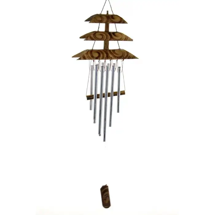 AsilTech Bambu Metal Çanlı Rüzgar Çanı