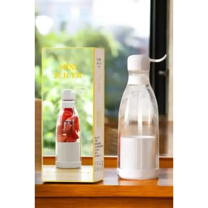 AsilTech Bardak Blender Smoothie Meyve Sıkacağı Şarjlı Cam Taşınabilir