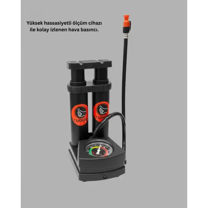 AsilTech Basınç Saatli Ayak Pompası Bisiklet ve Araç Uyumlu