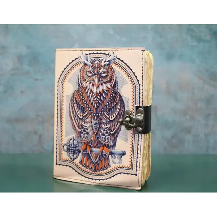 AsilTech Baykuşlu Deri Defter Model 3