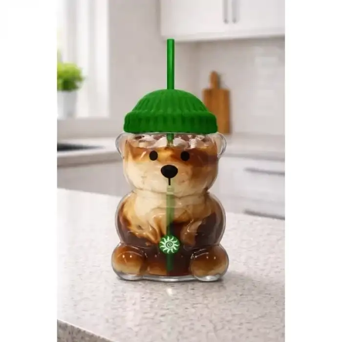 AsilTech Bearista Plastik Soğuk İçecek Bardağı