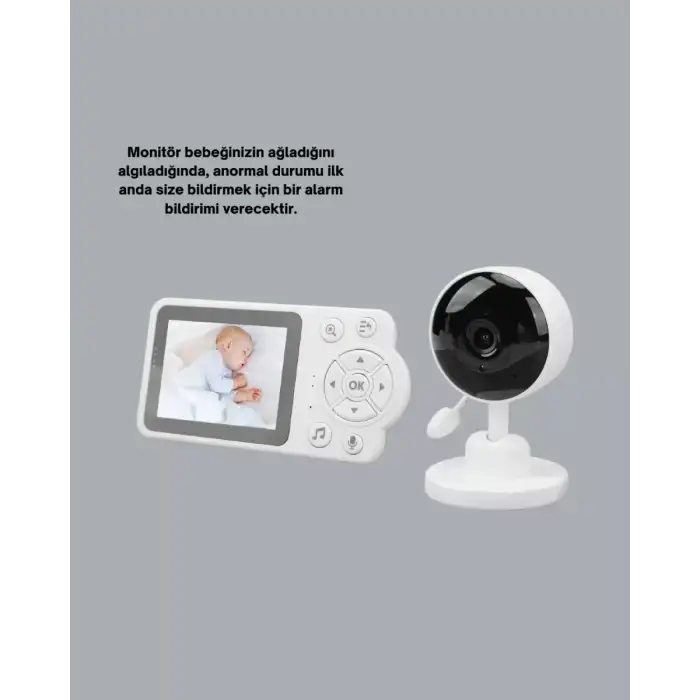 AsilTech Bebek Monitörü Cry Detection ve HD Gece Görüş Destekli