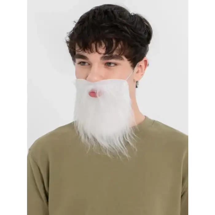 AsilTech Beyaz Kırçıllı Takma Sakal Çocuk Yetişkin