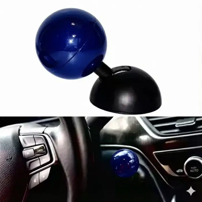 AsilTech Bilardo Topu Tasarımlı Metal Start Stop Düğmesi Mavi