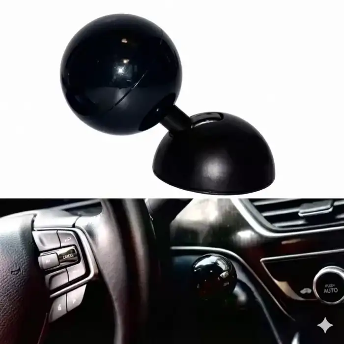 AsilTech Bilardo Topu Tasarımlı Metal Start Stop Düğmesi Siyah