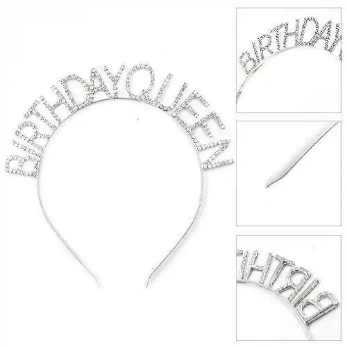 AsilTech Birthday Queen Yazılı Kraliçe Taç