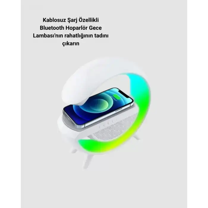 AsilTech Bluetooth 5.0 Hoparlör – Kablosuz Şarj, RGB Gece Lambası ve FM Radyo