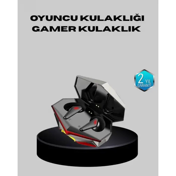 AsilTech Bluetooth 5.0 Kablosuz Kulaklık LED Işıklı Silikonlu Tasarımlı