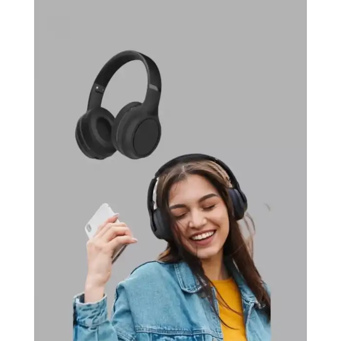 AsilTech Bluetooth 5.0 Siyah Kablosuz Kulaklık 18 Saat Batarya Katlanabilir Tasarım Yeni Nesil