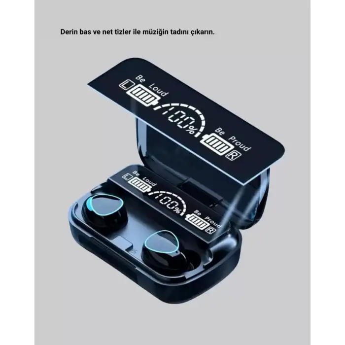 AsilTech Bluetooth 5.1 M10 TWS Kulaklık Ergonomik Tasarım Yüksek Ses Kaliteli