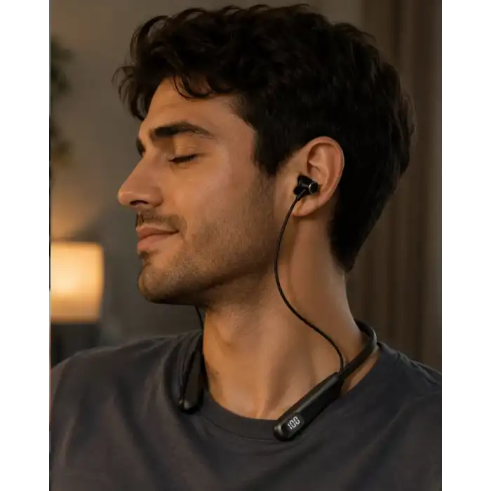 AsilTech Bluetooth 5.3 Boyun Askılı Kulaklık Düşük Gecikmeli Manyetik Tasarım