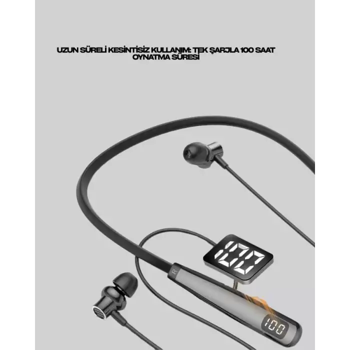 AsilTech Bluetooth 5.3 Boyun Bantlı Kulaklık – Oyun ve Müzik Modu, SD Kart Desteği