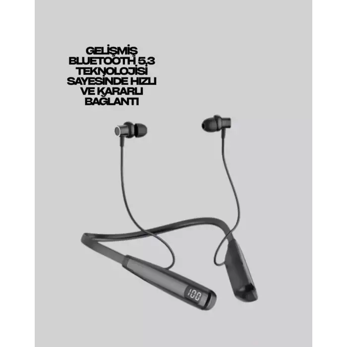 AsilTech Bluetooth 5.3 Boyun Bantlı Kulaklık – Oyun ve Müzik Modu, SD Kart Desteği