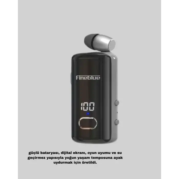 AsilTech Bluetooth 5.3 Kablosuz Kulaklık Geri Çekilebilir Kablolu ve Ekranlı