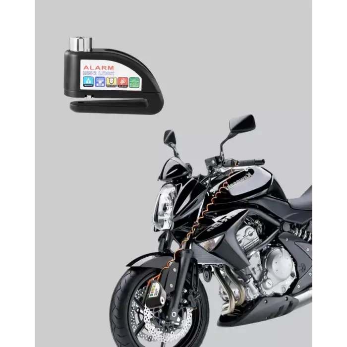 AsilTech Bluetooth 5.4 İntercom ve Alarmlı Disk Kilidi Seti Güçlü Ses ve Güvenlik