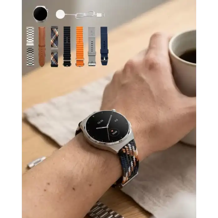 AsilTech Bluetooth Akıllı Saat 7 Kordonlu Arama Özellikli Uyku ve Aktivite Takipli