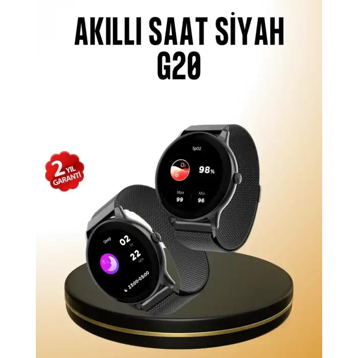 AsilTech Bluetooth Akıllı Saat G20 Mini – Adım Sayar, Kalori Ölçer, Kalp Atışı Takibi