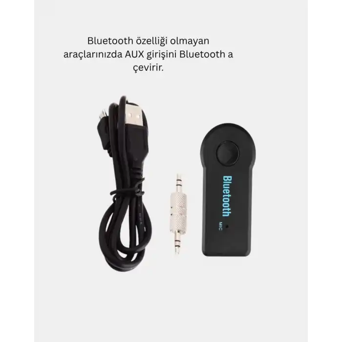 AsilTech Bluetooth Araç Kiti AUX MP3 Çalar Kablosuz Eller Serbest Cihaz
