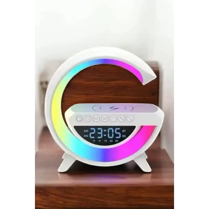 AsilTech Bluetooth Hoparlör 15W Kablosuz Hızlı Şarj LED Gece Lambası
