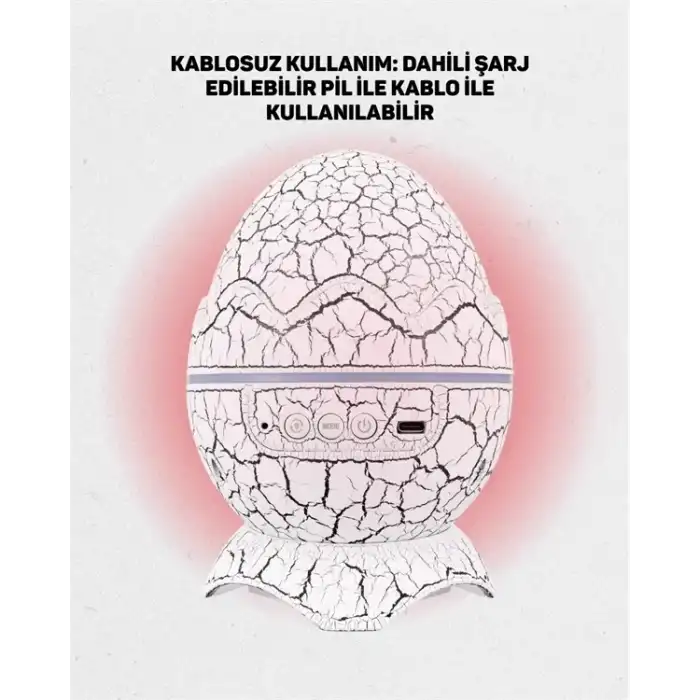 AsilTech Bluetooth Hoparlör Özellikli 7 Renkli Gece Aydınlatması