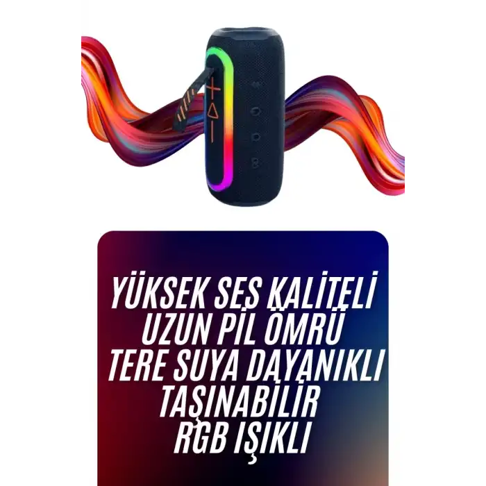 AsilTech Bluetooth Hoparlör Uzun Pil Ömrü Taşınabilir Yüksek Ses Kaliteli