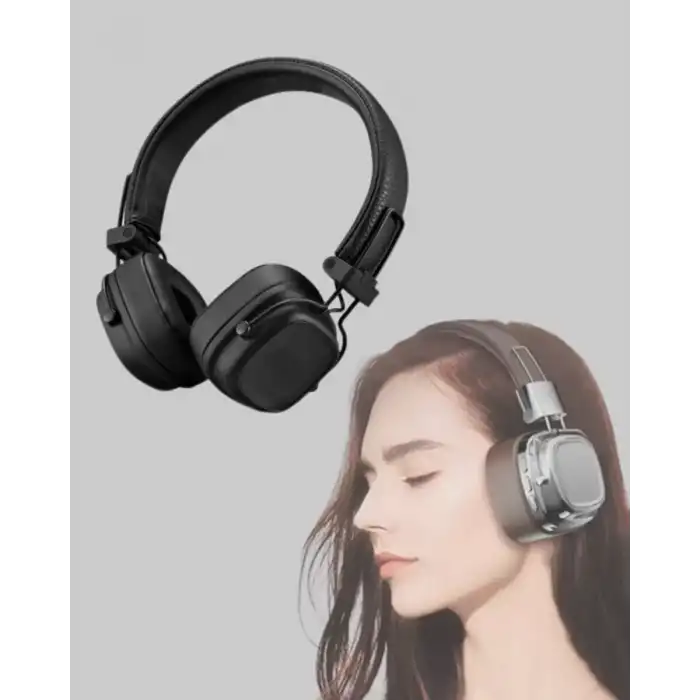 AsilTech Bluetooth Kablosuz Kulak Üstü Kulaklık Katlanabilir Konforlu ve Şık Tasarımlı