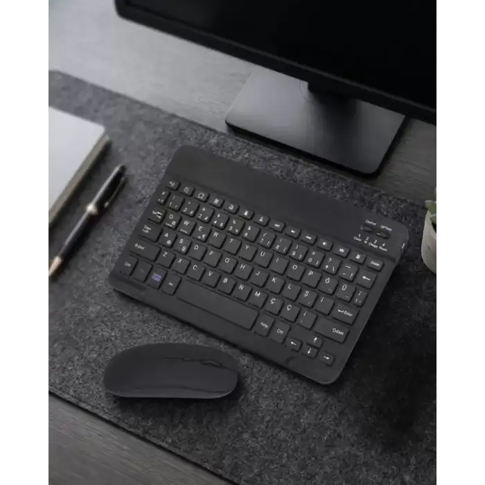 AsilTech Bluetooth Klavye Mouse Seti Taşınabilir Wireless Bilgisayar Aksesuarı