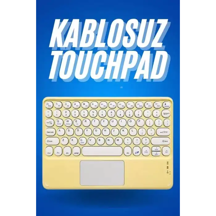 AsilTech Bluetooth Touchpad Klavye Ultra İnce Taşınabilir Q Klavye Yeni Nesil