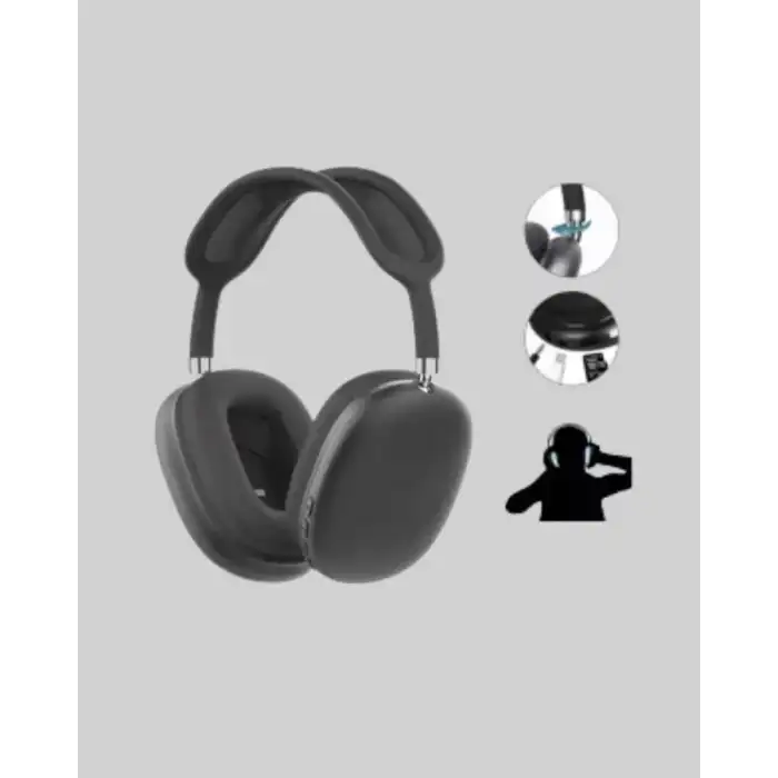 AsilTech Bluetooth V5.0 Kablosuz Kulak Üstü Kulaklık | Katlanabilir, Mikro USB Girişli