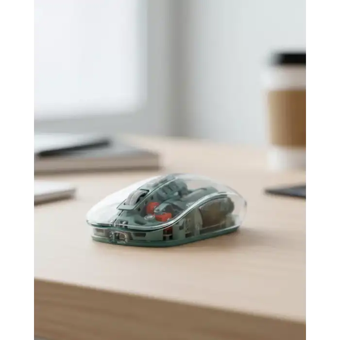 AsilTech Bluetooth ve 2.4G USB Destekli Pilli Kablosuz Şeffaf Mouse
