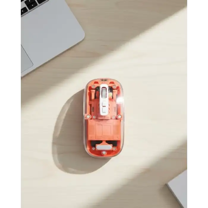 AsilTech Bluetooth ve USB Destekli Kablosuz Şeffaf Mouse Sessiz Kullanım