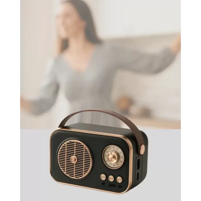 AsilTech Bluetooth’lu Retro Radyo – FM Destekli Nostaljik Hoparlör