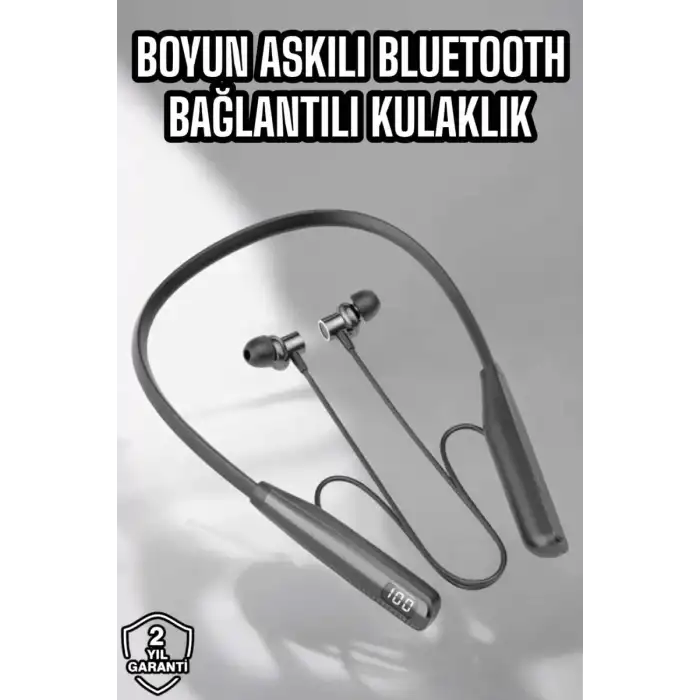 AsilTech Boyun Bantlı Bluetooth Kulaklık Yüksek Ses Kaliteli 100 Saat Kulaklık