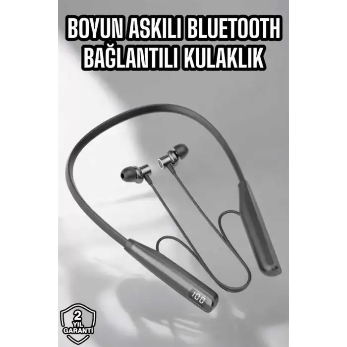 AsilTech Boyun Bantlı Bluetooth Kulaklık Yüksek Ses Kaliteli 100 Saat Kulaklık