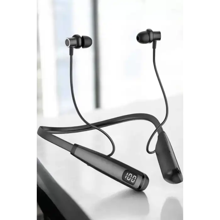 AsilTech Boyun Bantlı Bluetooth Kulaklık Yüksek Ses Kaliteli 100 Saat Kulaklık