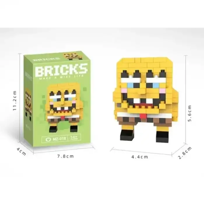 AsilTech Bricks Sünger Bob Mini Lego Figürü